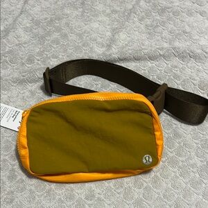 Lululemon Orange and Olive Belt Bag